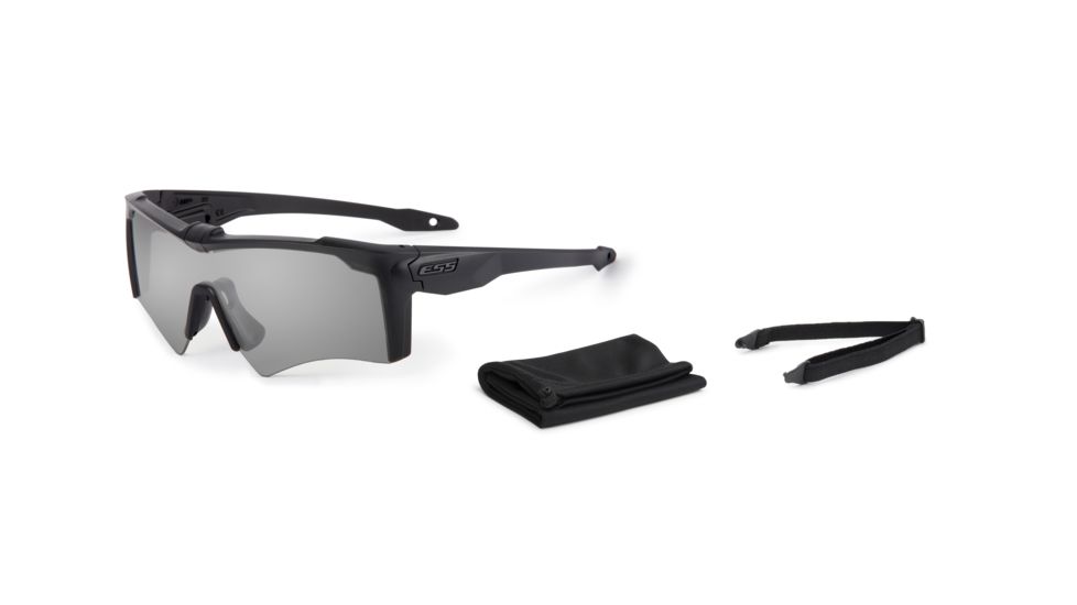 ESS Crossbow AF ONE Shooting Glasses, Smoke Grey Lens, Black, EE9020-05