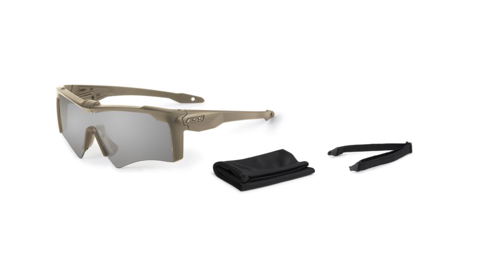 ESS Crossbow AF ONE Shooting Glasses, Smoke Grey Lens, Terrain Tan, EE9020-03