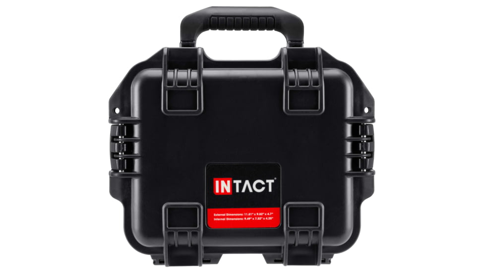 Eylar 11.8in Intact Premium Series Compact Waterproof Hard Casew/Foam, Black, NM00001