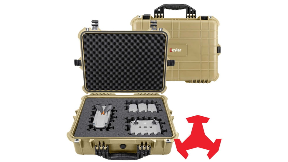 Eylar 20in Large Hard Case Equipped w/Ragar XP Crosslinked Foam Insert, Tan, SA00002-TAN-RG-XP