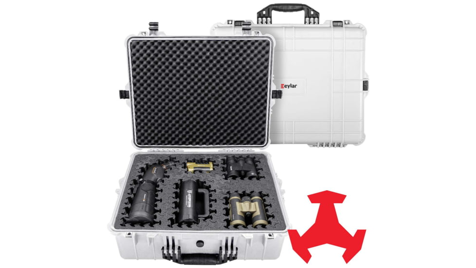 Eylar 24in Extra Large Hard Case Equipped w/Ragar XP Crosslinked Foam Insert, White, SA00041-WHI-RG-XP