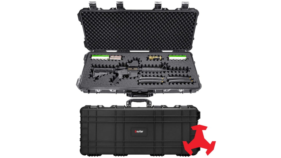 Eylar 38in Hard Rifle Case Equipped w/Ragar XP Crosslinked Foam Insert, Black, SA00013-BLK-RG-XP