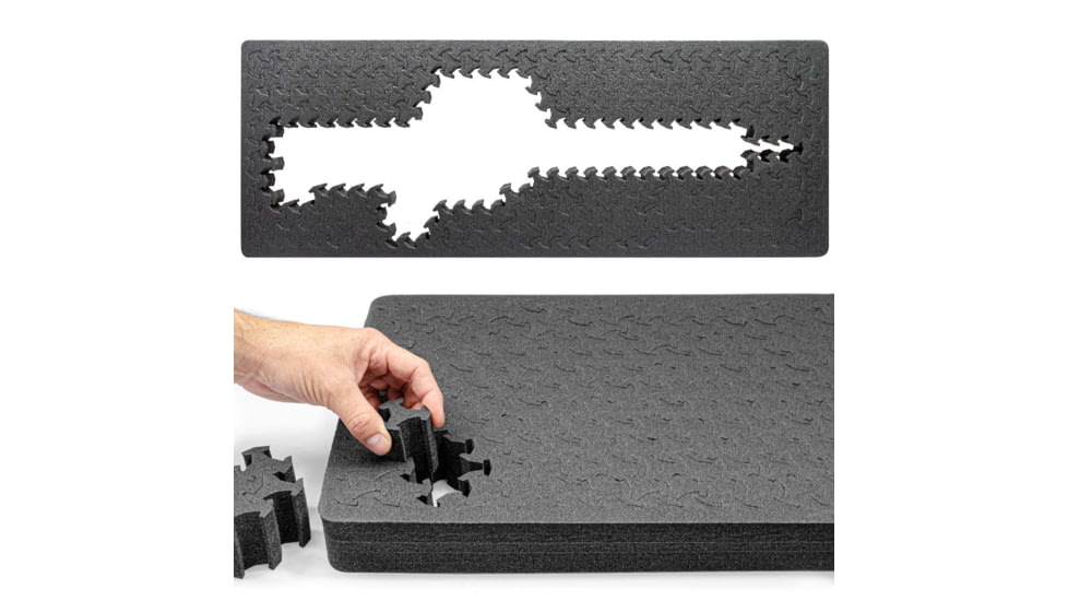 Eylar 38in Hard Rifle Case Equipped w/Ragar XP Crosslinked Foam Insert, Gray, SA00013-GRA-RG-XP