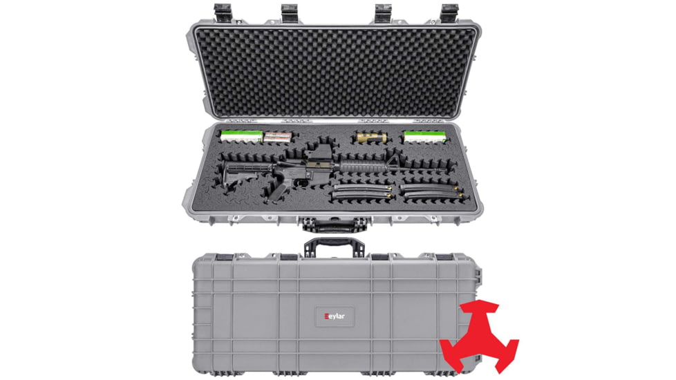 Eylar 38in Hard Rifle Case Equipped w/Ragar XP Crosslinked Foam Insert, Gray, SA00013-GRA-RG-XP