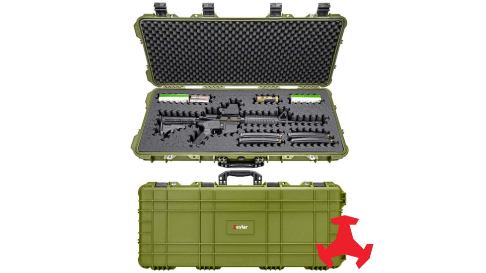 Eylar 38in Hard Rifle Case Equipped w/Ragar XP Crosslinked Foam Insert, Green, SA00013-GRN-RG-XP