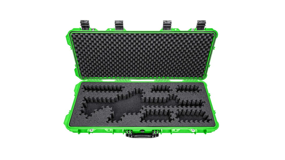 Eylar 38in Hard Rifle Case Equipped w/Ragar XP Crosslinked Foam Insert, Neon Green, SA00013-NGRN-RG-XP