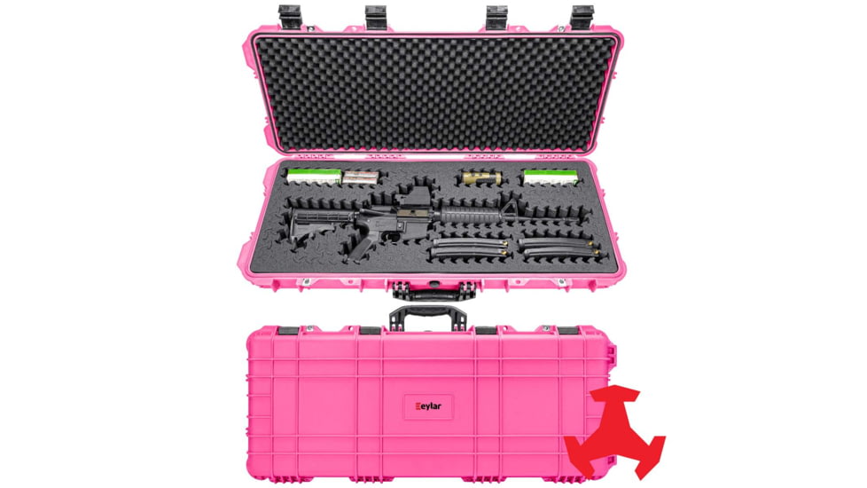 Eylar 38in Hard Rifle Case Equipped w/Ragar XP Crosslinked Foam Insert, Pink, SA00013-PNK-RG-XP