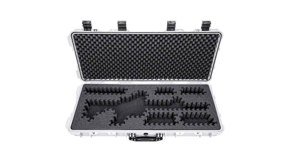 Eylar 38in Hard Rifle Case Equipped w/Ragar XP Crosslinked Foam Insert, White, SA00013-WHI-RG-XP
