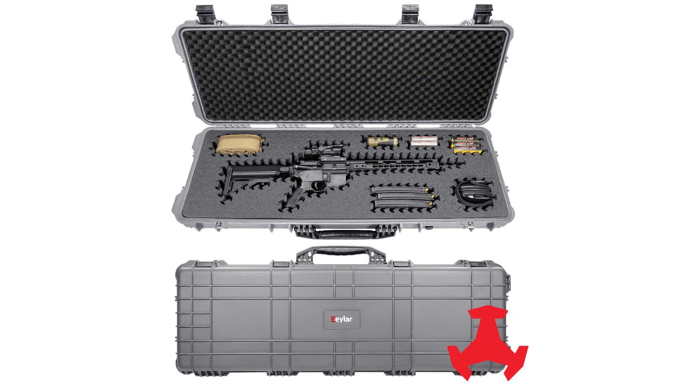 Eylar 44in Hard Rifle Case Equipped w/Ragar XP Crosslinked Foam Insert, Gray, SA00008-GRA-RG-XP