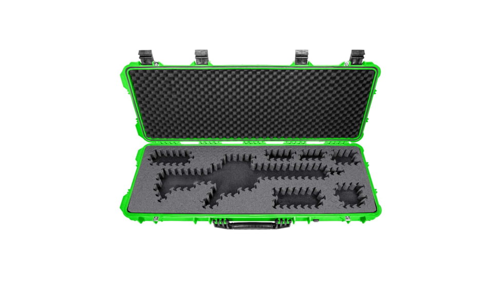 Eylar 44in Hard Rifle Case Equipped w/Ragar XP Crosslinked Foam Insert, Neon Green, SA00008-NGRN-RG-XP