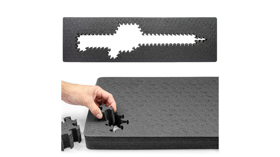 Eylar 48in Hard Rifle Case Equipped w/Ragar XP Crosslinked Foam Insert, Black, SA00014-BLK-RG-XP
