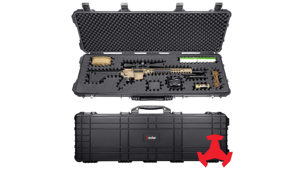 Eylar 48in Hard Rifle Case Equipped w/Ragar XP Crosslinked Foam Insert, Black, SA00014-BLK-RG-XP