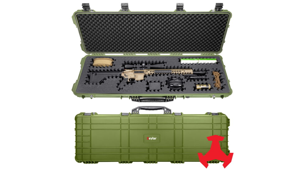 Eylar 48in Hard Rifle Case Equipped w/Ragar XP Crosslinked Foam Insert, Green, SA00014-GRN-RG-XP