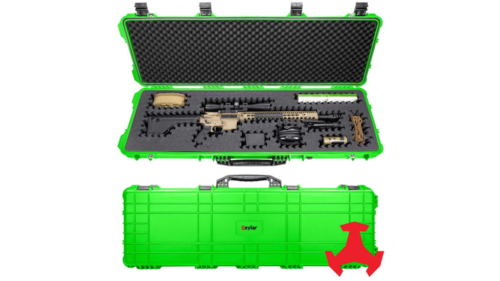 Eylar 48in Hard Rifle Case Equipped w/Ragar XP Crosslinked Foam Insert, Neon Green, SA00014-NGRN-RG-XP