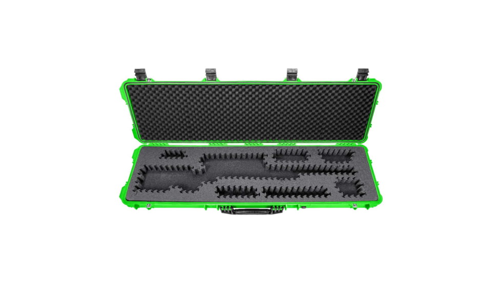 Eylar 53in Hard Rifle Case Equipped w/Ragar XP Crosslinked Foam Insert, Neon Green, SA00015-NGRN-RG-XP