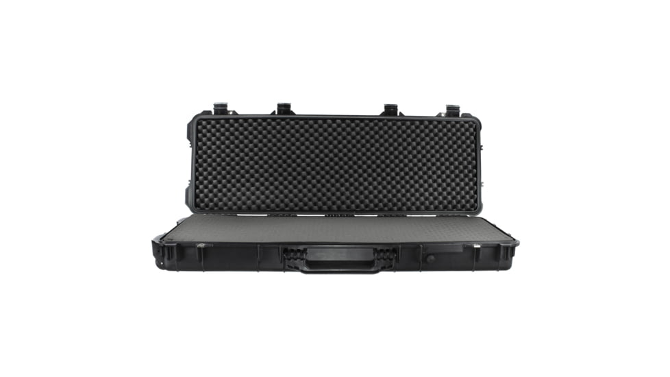 Eylar 53in Protective Roller Rifle Case Water and Shock Resistant w/ Foam, Black, SA00015