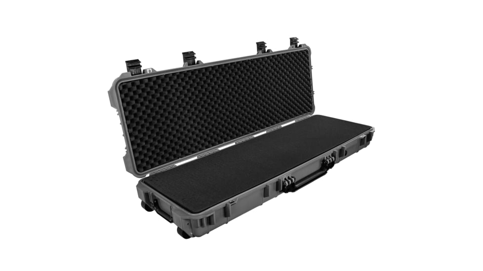 Eylar Extra Large 53in Waterproof Roller Hard Rifle Case w/Foam, Gray, SA00015-GRA