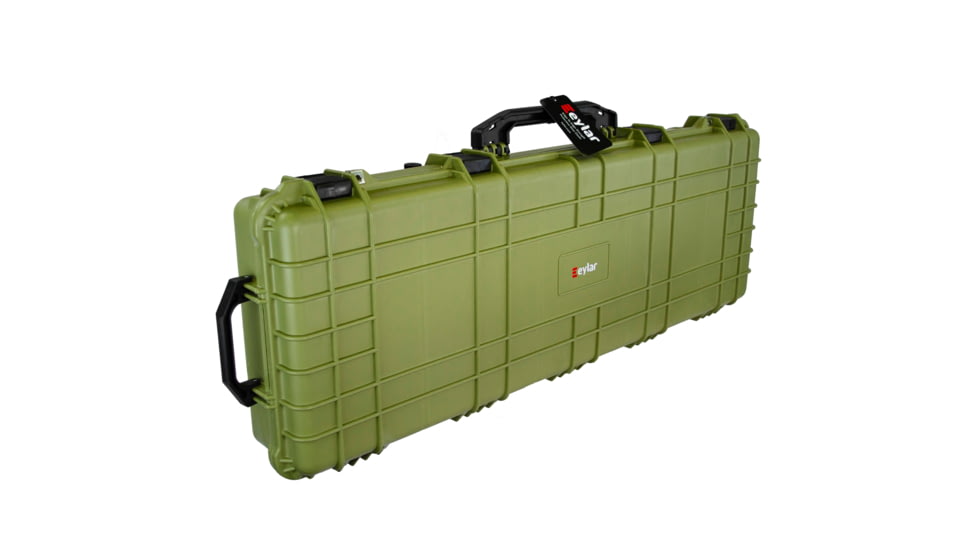 Eylar 53in Protective Roller Rifle Case Water and Shock Resistant w/ Foam, Green, SA00015-Grn