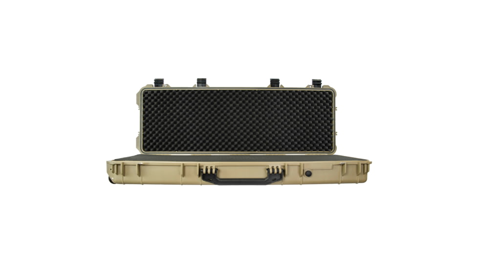 Eylar 53in Protective Roller Rifle Case Water and Shock Resistant w/ Foam, Tan, SA00015-Tan