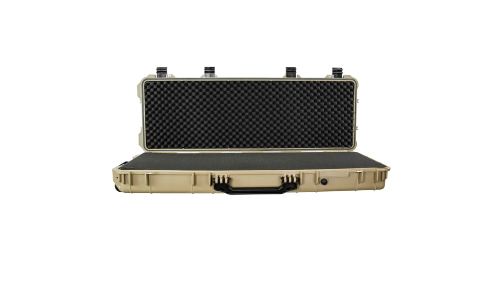 Eylar 53in Protective Roller Rifle Case Water and Shock Resistant w/ Foam, Tan, SA00015-Tan