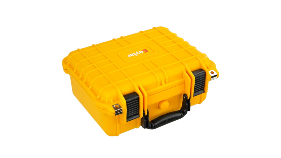 Eylar Compact 13.37in Protective Gear Case Water and Shock Resistant w/ Foam, Yellow, SA00001-Ylw