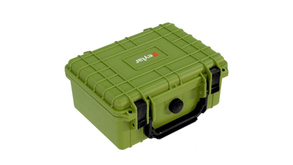 Eylar Compact 9.12in Waterproof Gear Hard Case w/Foam, Green, SA00042-GRN