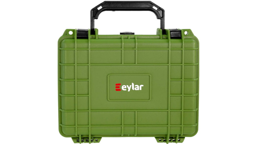 Eylar Compact 9.12in Waterproof Gear Hard Case w/Foam, Green, SA00042-GRN