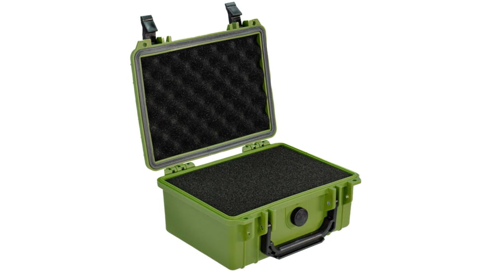 Eylar Compact 9.12in Waterproof Gear Hard Case w/Foam, Green, SA00042-GRN