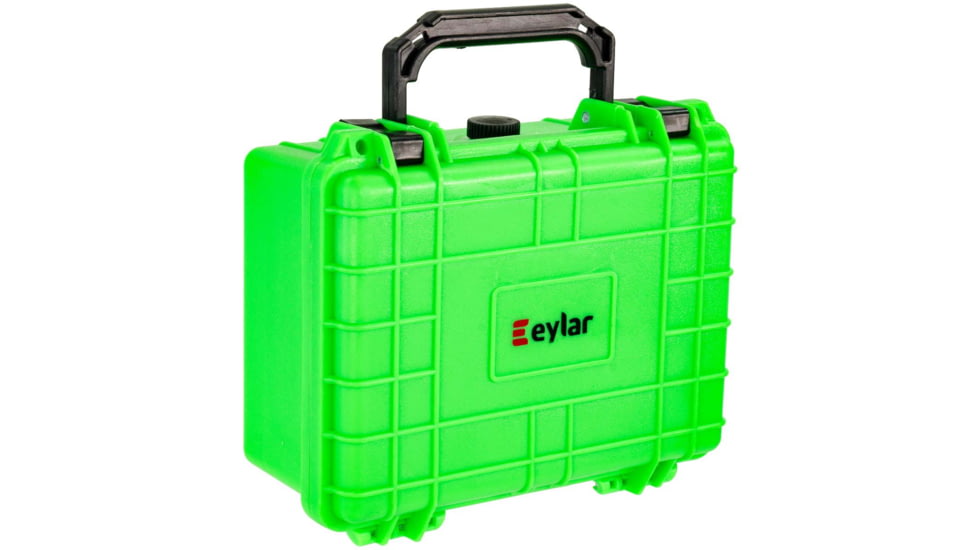 Eylar Compact 9.12in Waterproof Gear Hard Case w/Foam, Neon Green, SA00042-NGRN