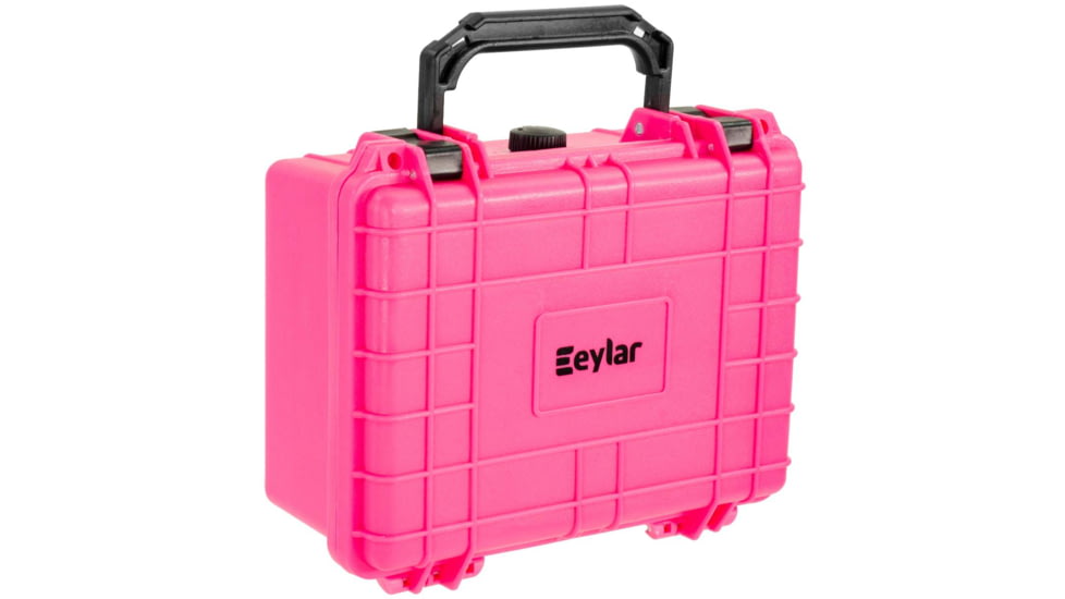 Eylar Compact 9.12in Waterproof Gear Hard Case w/Foam, Pink, SA00042-PIN