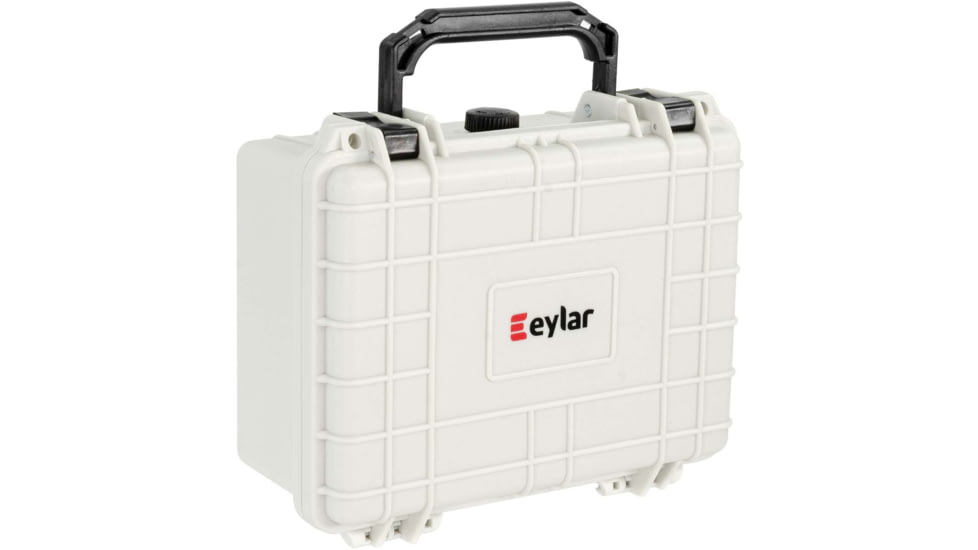 Eylar Compact 9.12in Waterproof Gear Hard Case w/Foam, Polar White, SA00042-WHI