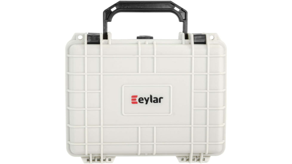 Eylar Compact 9.12in Waterproof Gear Hard Case w/Foam, Polar White, SA00042-WHI