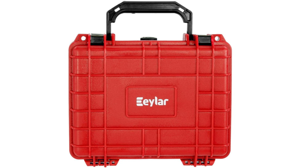 Eylar Compact 9.12in Waterproof Gear Hard Case w/Foam, Red, SA00042-RED