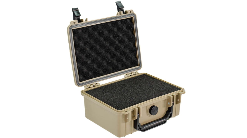 Eylar Compact 9.12in Waterproof Gear Hard Case w/Foam, Tan, SA00042-TAN