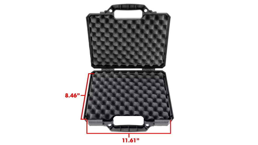 Eylar Intact 11.7in Stacker Series Hard Shell Handgun Case w/Foam, Black, NG00001-BLK