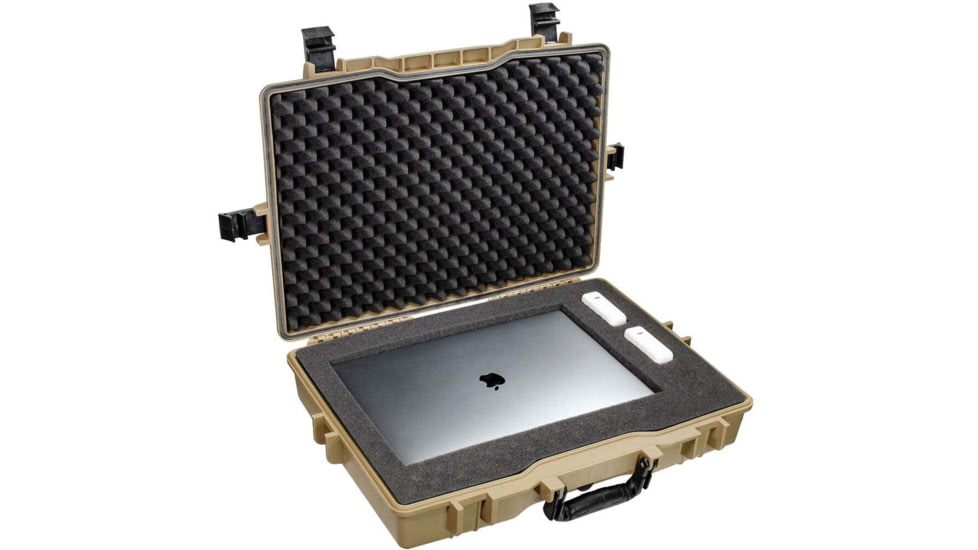 Eylar Large 21.5in Waterproof Laptop Style Protective Gear Hard Case w/Foam, Tan, SA00024-TAN