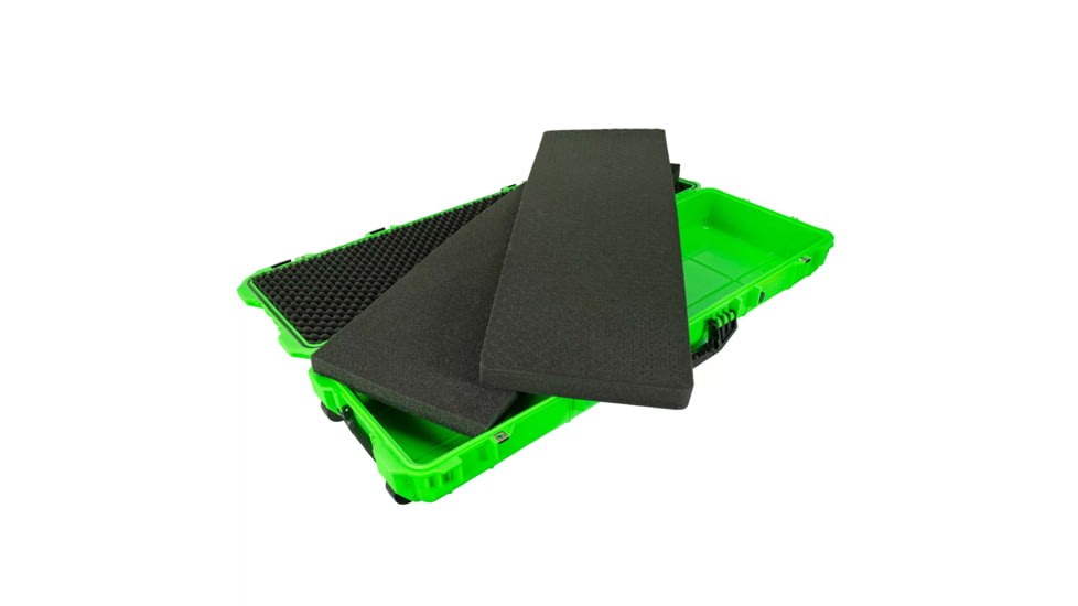 Eylar Large 48in Waterproof Roller Hard Rifle Case w/Foam, Neon Green, SA00014-NGRN