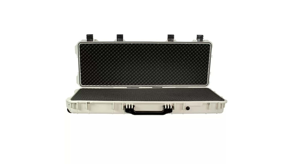 Eylar Large 48in Waterproof Roller Hard Rifle Case w/Foam, White, SA00014-WHI