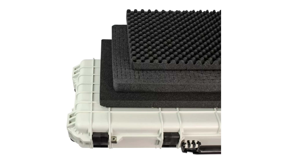 Eylar Large 48in Waterproof Roller Hard Rifle Case w/Foam, White, SA00014-WHI