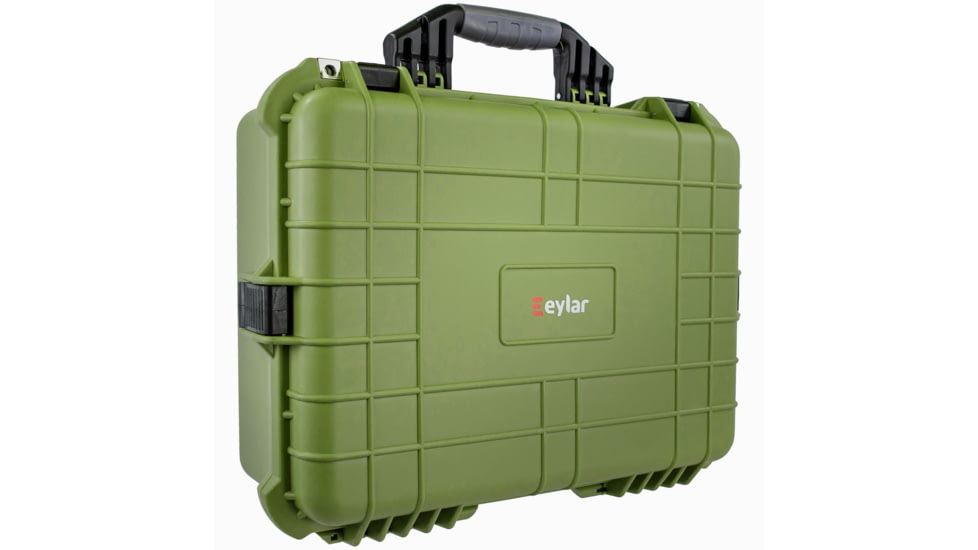 Eylar Medium 20in Protective Gear Case Water and Shock Resistant w/ Foam, Green, SA00002-Grn