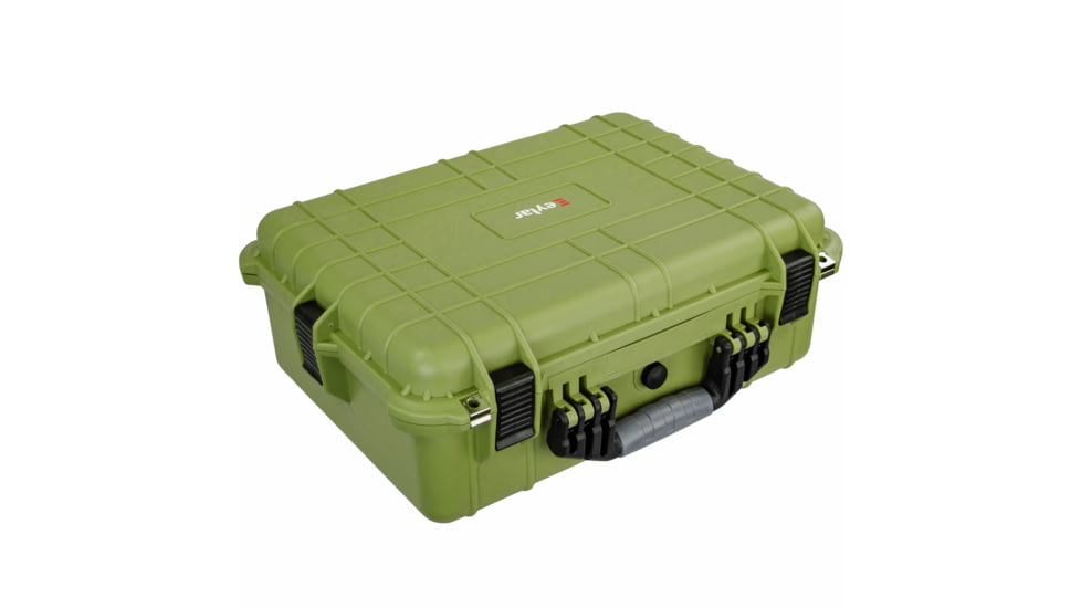 Eylar Medium 20in Protective Gear Case Water and Shock Resistant w/ Foam, Green, SA00002-Grn