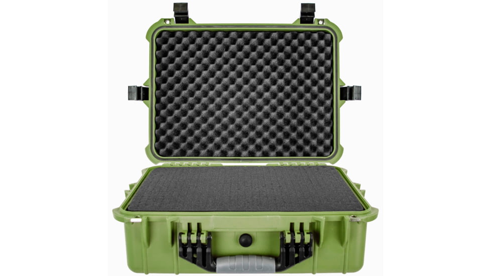 Eylar Medium 20in Protective Gear Case Water and Shock Resistant w/ Foam, Green, SA00002-Grn