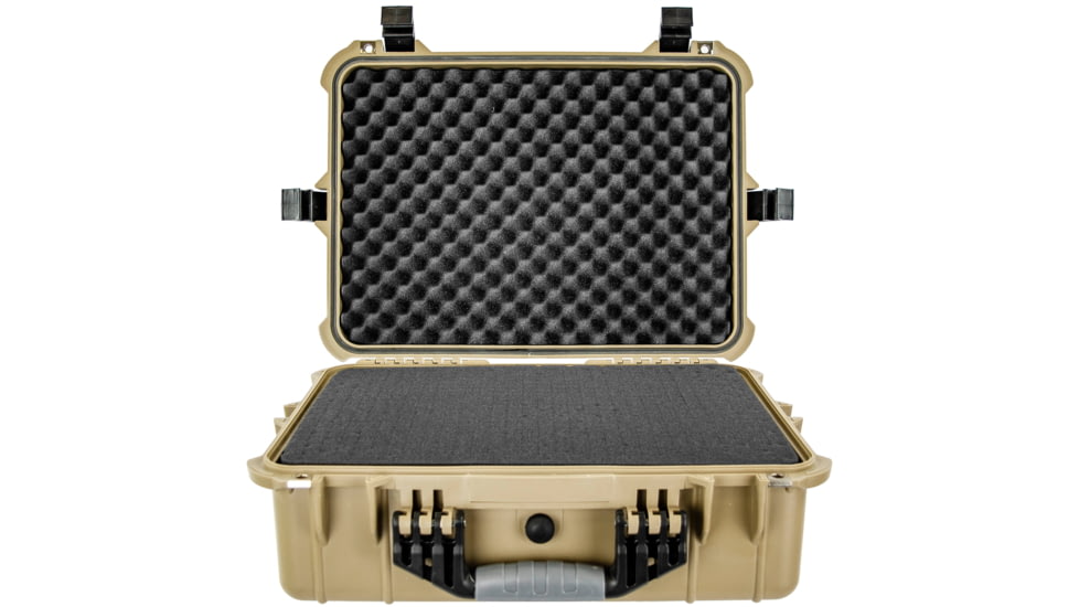 Eylar Medium 20in Protective Gear Case Water and Shock Resistant w/ Foam, Tan, SA00002-Tan