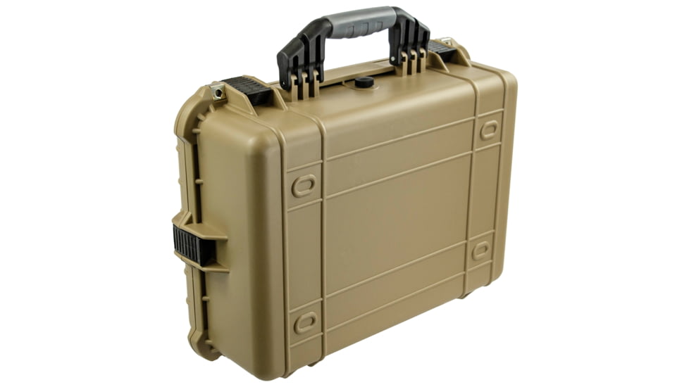 Eylar Medium 20in Protective Gear Case Water and Shock Resistant w/ Foam, Tan, SA00002-Tan