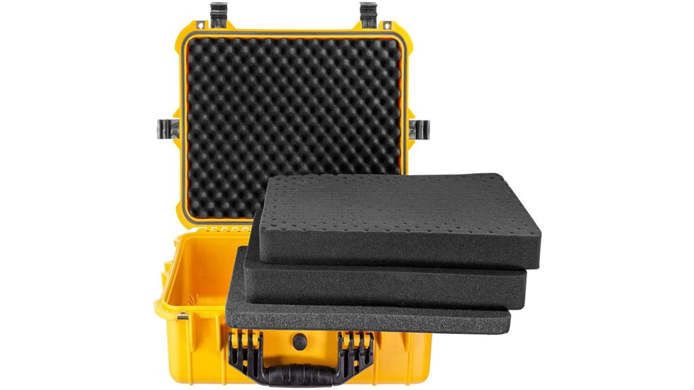 Eylar Medium 20in Waterproof Gear/Gun Hard Case w/Foam, Yellow, SA00002-YLW