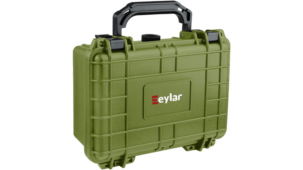 Eylar Small 8.12in Waterproof Gear Hard Case w/Foam, Green, SA00011-GRN