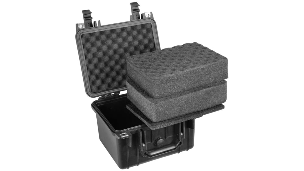 Eylar Small Deep 10.62in Waterproof Protective Gear Case w/Foam, Black, SA00023