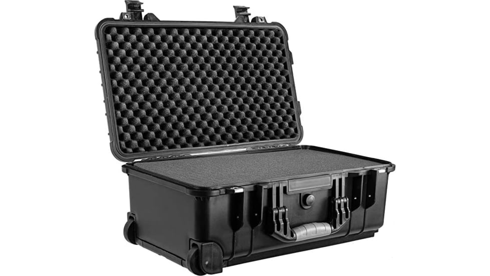 Eylar Standard 22in Waterproof Carry-On Travel Roller Gear Hard Case w/Foam, Black, SA00034