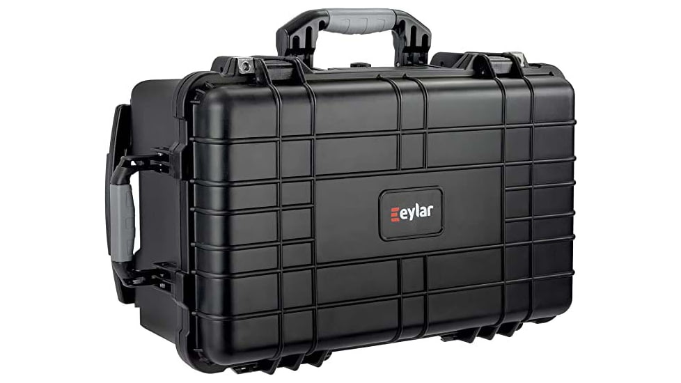 Eylar Standard 22in Waterproof Carry-On Travel Roller Gear Hard Case w/Foam, Black, SA00034