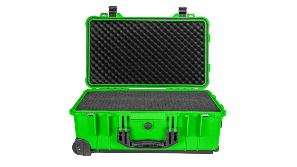 Eylar Standard 22in Waterproof Carry-On Travel Roller Gear Hard Case w/Foam, Neon Green, SA00034-NGRN